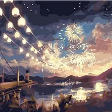 Картина «сделай сам» с цифровым номером морского неба, декоративные настенные картины, Картина на холсте для гостиной, Безрамная, 40X50 см, AOP061