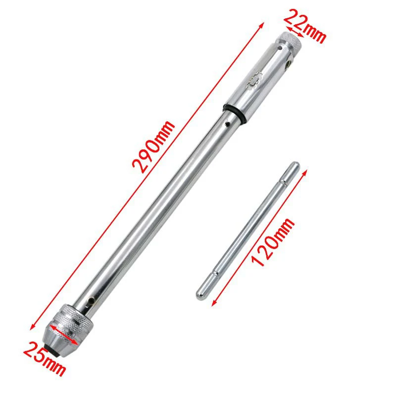 

Adjustable T-Bar M5-M12 Ratchet Tap Wrench Alloy Steel Wrench For Taps and Dies Set Hand Tool Set Tapping Threading