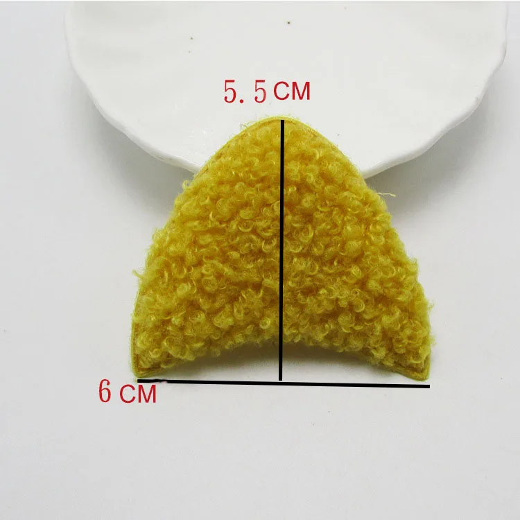 30 шт./партия, 6x5,5 см, плюшевый бархат с кроличьими ушками, мягкие Аппликации, сделай сам, Детские аксессуары для волос и пошив одежды