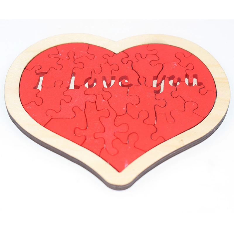 Wooden  For Children Kids Love Puzzle Puzzle Wooden Adult Toys I Love You New Wonderful Valentine 