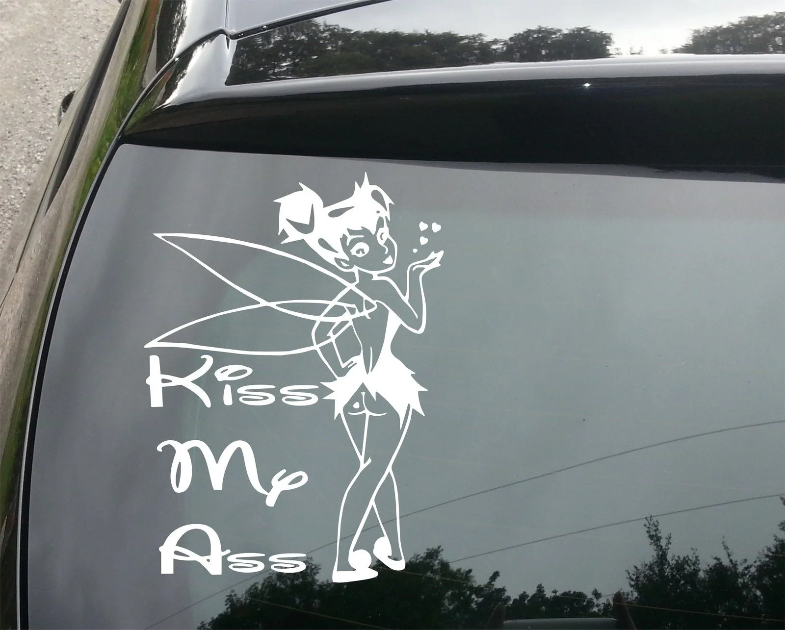 Виниловая наклейка TINKERBELL KISS MY ASS SURF прикольная Window JDM евро 15 см | Игрушки и хобби