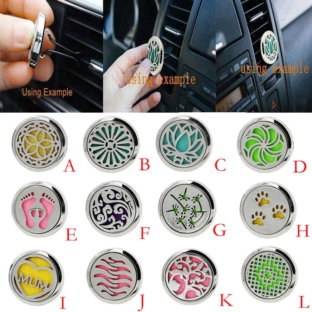 

Outlet Fragrance Life Tree Lotus Car Perfume Air Freshener Diffuser Stainless Vent Freshener Essential Oil Diffuse Dropshipping