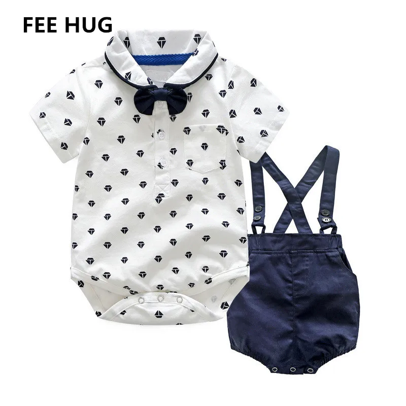 FEE HUG Baby Boys Clothes 2018 Fashion Infants Baby Summer Short Sleeve