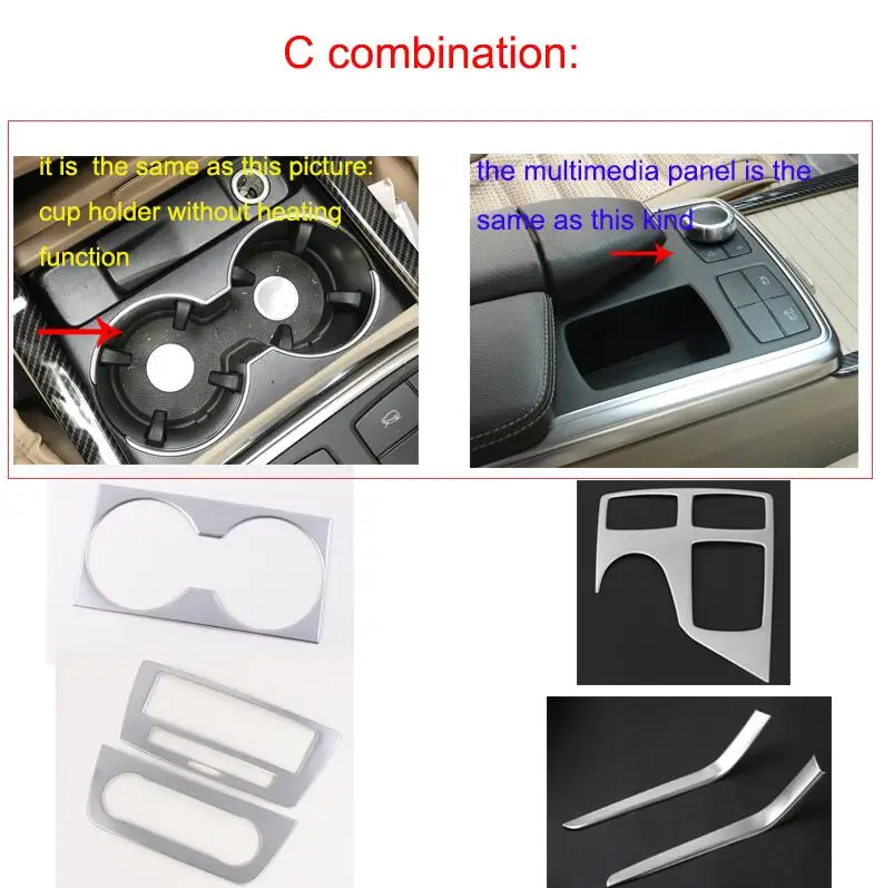 6 шт. автомобильный Стайлинг внутренняя отделка Центр Наклейка на консоль для Mercedes Benz W166 GLE Coupe C292 аксессуары