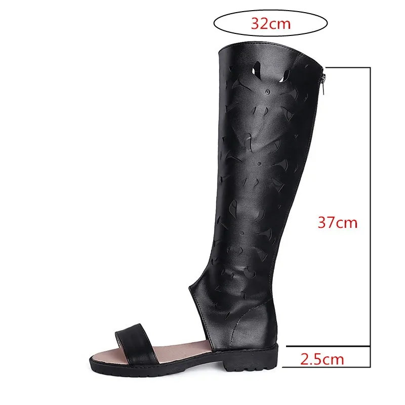 RYVBA/черные сапоги до колена обувь на низком каблуке 2019 г. женские летние сапоги до бедра для женщин, женские сандалии mujer, сандалии для
