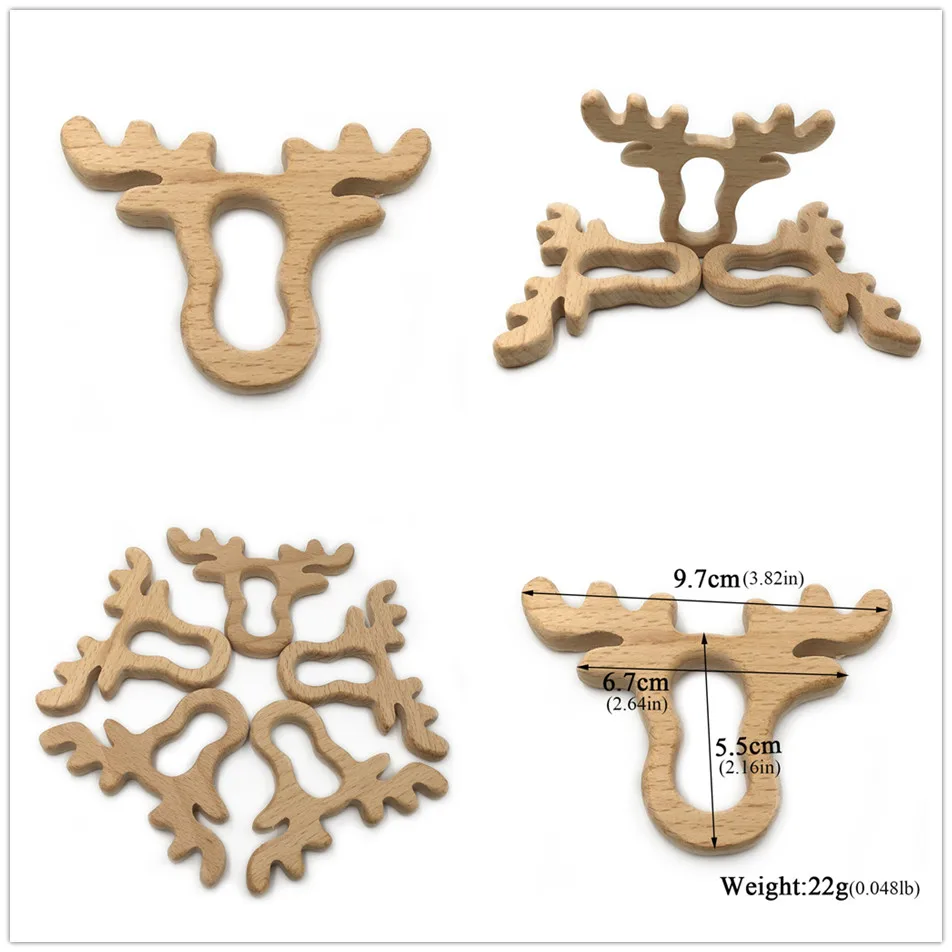 Прорезыватель из буковой древесины, 1 шт., игрушка для прорезывания зубов, Органическая, Экологичная, деревянная, Прорезыватель для зубов, Прорезыватель для зубов
