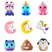 Мягкая игрушка мультяшная панда Единорог олень Squishy медленный рост крем ароматическая Игрушка Дети Kawaii Squish Анти Стресс Игрушка снятие стресса