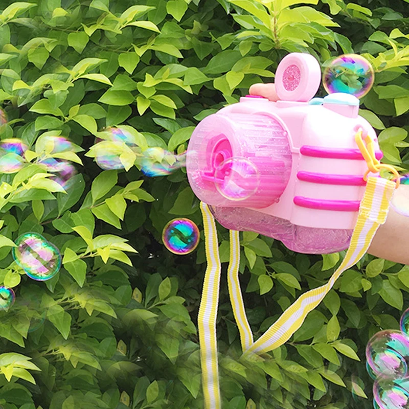 Funny Electric Magic Bubble Blower Machine Cartoon Camera Automatic Bubble Maker With Light Music For Child Kids Outdoor Toys  (6)