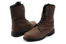 2017 Laçage Rétro Martin Armée Bottes Printemps Automne Mode High Top hommes Bottes Homme Fait PU En Cuir Hommes Bout Rond Cheville Bottes