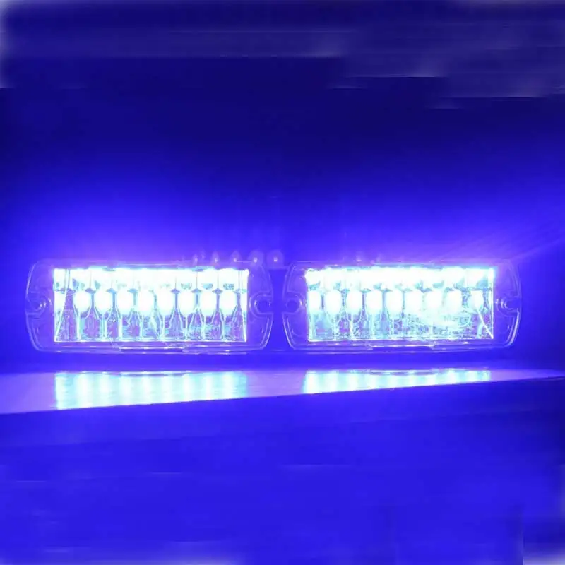 

Blue S2 16LED Warning Strobe Light High Power Flash Windshield Warning Strobe Flash Emergency Firemen Poice Light
