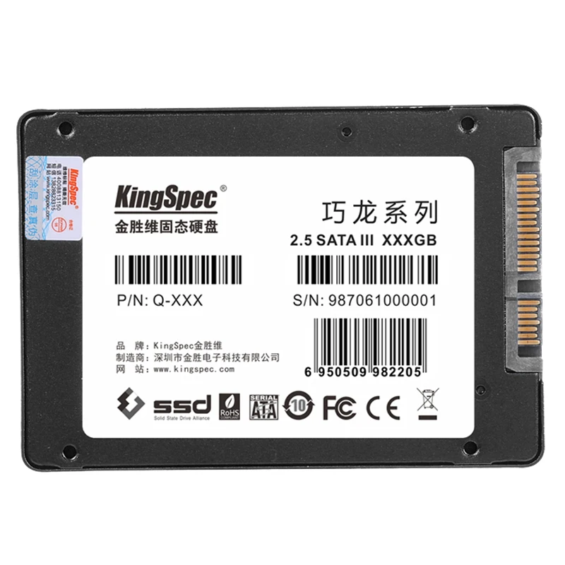 Kingspec 7 мм тоньше 2,5 Sata3 Sata III II 180 Гб hd SSD жесткий диск твердотельный накопитель 6 ГБ/сек.> другой 90 ГБ 360 гб