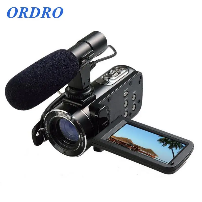 ORDRO HDV-Z20 видеокамера запись видео HD 1080 P с Wi-Fi внешний микрофон вход Jack Горячий