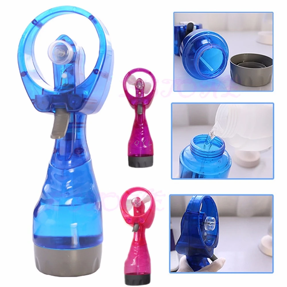 

Portable Mini Hand Held Spray Cooling Fan Water Mist Sport Travel Beach Camp