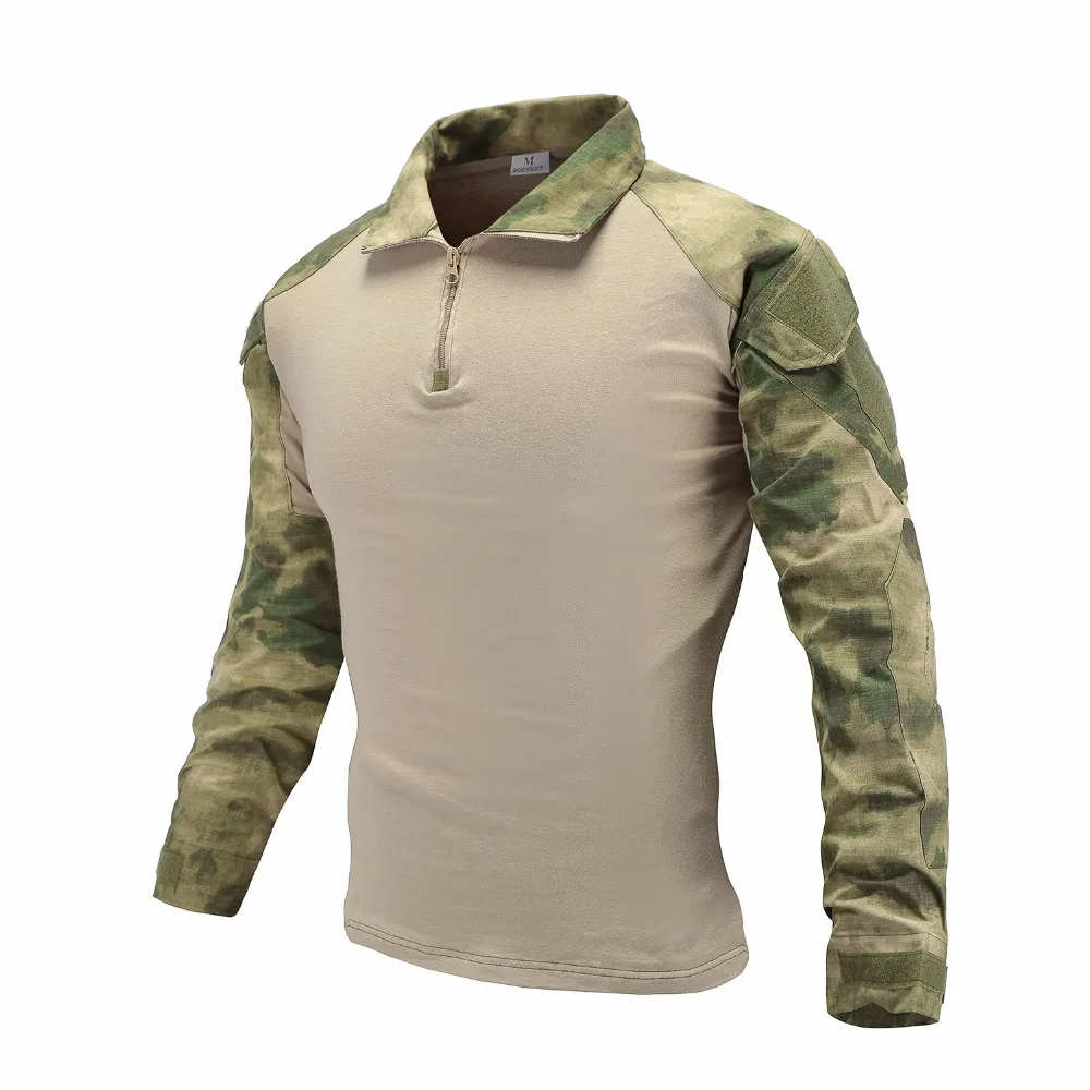 CS Shooting Tactical Camouflage Shirt With Elbow Pad Men Outdoor