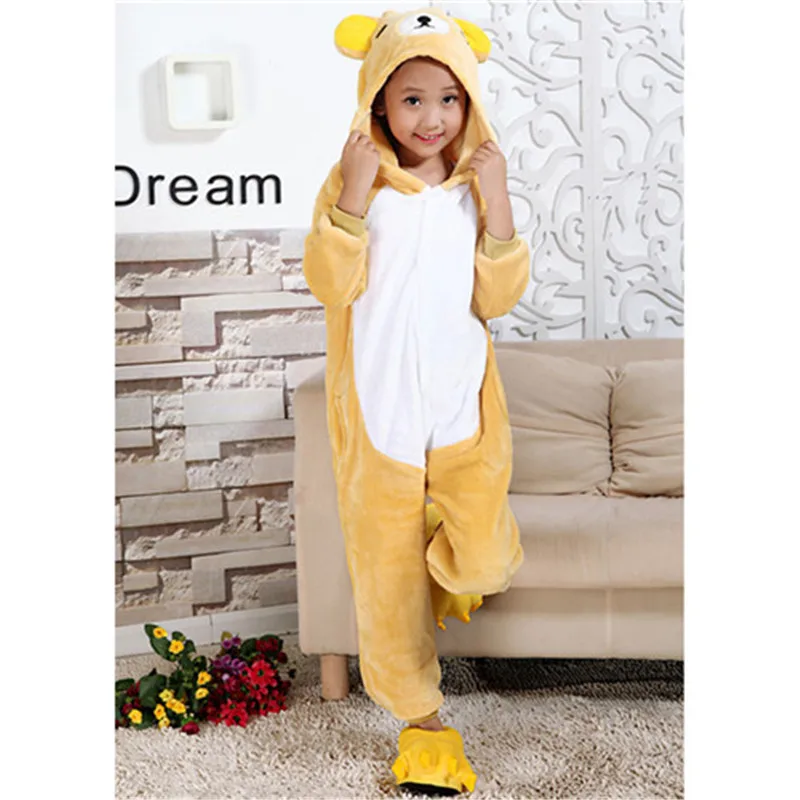 

Spring Autumn Flannel Hooded Pajamas for 3-14 Years Boy Girl Children Animal Totoro Stitch Hello Kitty Minnie Sleepwear Pyjamas