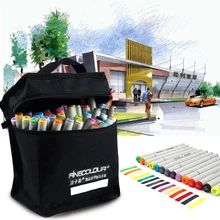 160 farben Doppelkopf Skizze Alkohol Filzstift 24 36 48 60 72 Teile/satz Animation Farbe Sketch Art Copic Marker