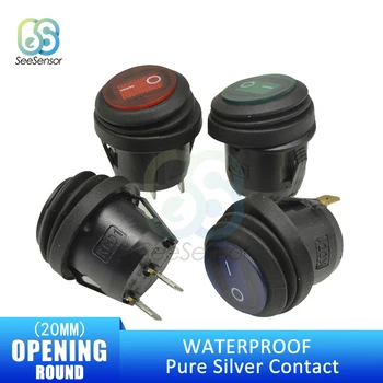 

KCD1 Waterproof Rocker Switch ON-OFF 2 Position 3 Pin 2 Pin Electrical equipment With Light Power Switch 6A 250VAC/ 10A 125VAC