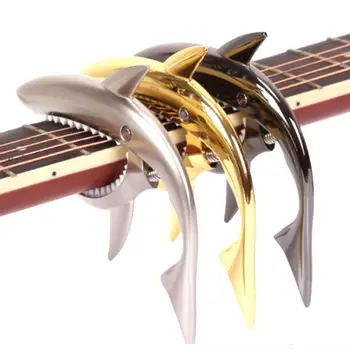 

Dragonpad Shark Shape Spring Guitar Capo Zinc Alloy Quick Tune Adjusting Key Clamp Trigger for Acoustic Electric Guitarra Bass