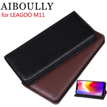 

AIBOULLY Luxury Leather Flip Cover For LEAGOO M11 5.5'' Mobile Stand Case For LEAGOO M11 M9 M9 Pro Leather Phone Case Cover
