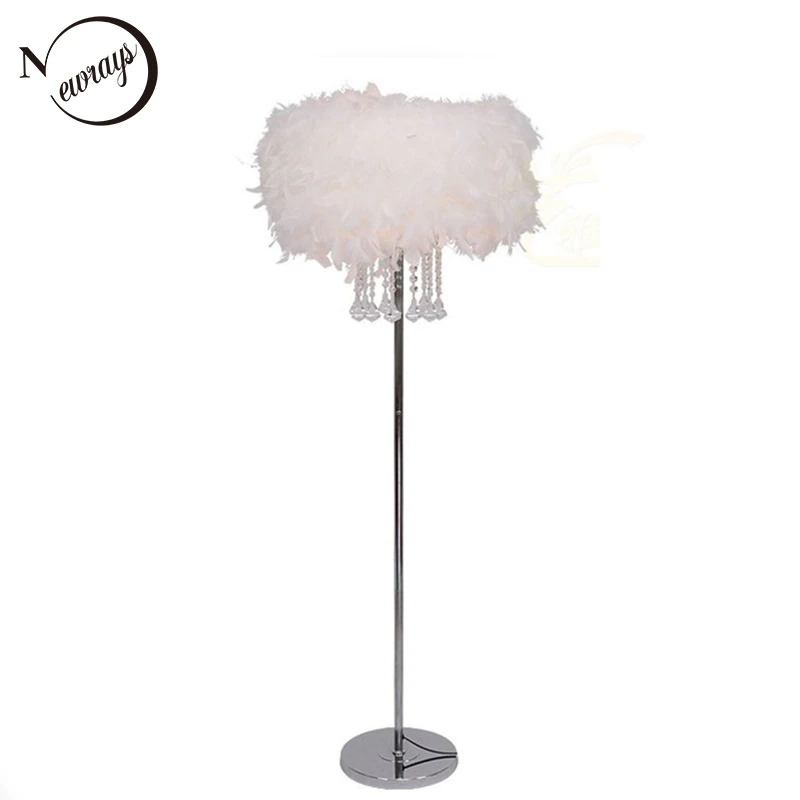 european style feather floor lamp