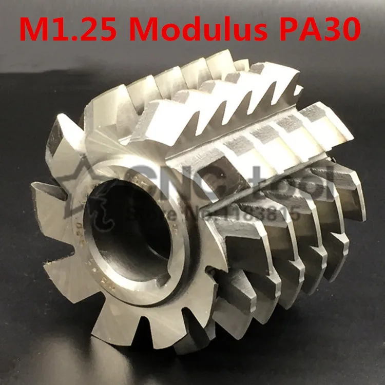 M1.25 Modulus PA30 degrees HSS Involute Gear hob 50x45x22mm Gear cutting tools Free shipping