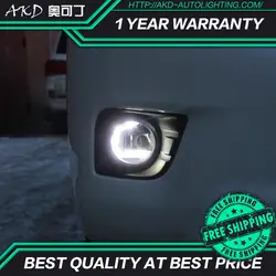 AKD Автомобильный светодиодный противотуманный фонарь для Nissan Livina March Qashqai Sylphy foglamp форма C светодиодные лампы DRL бар энергосберегающие