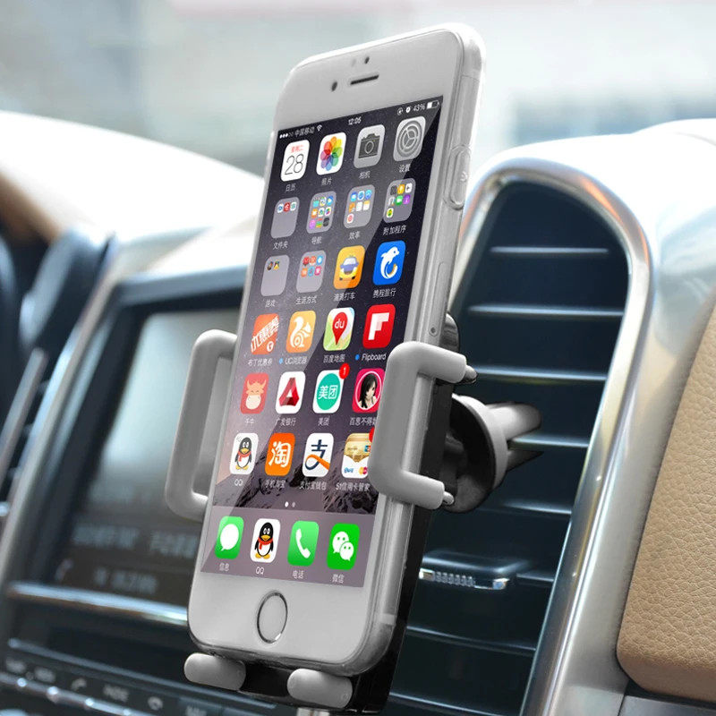 Uninversal Smartphone Car Holder Air Vent Mount Phone Stand For iPhone 8 x 7 Samsung Huawei Xiaomi Support Cellphone Accessories