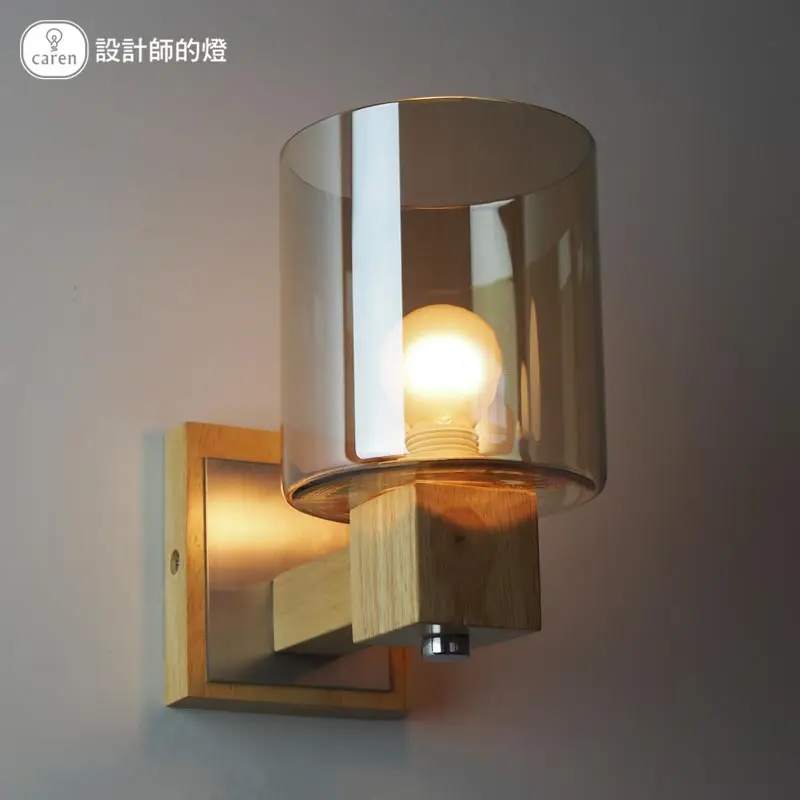 Скандинавский светильник iDesign из дуба стеклянная крышка сделай сам для дома