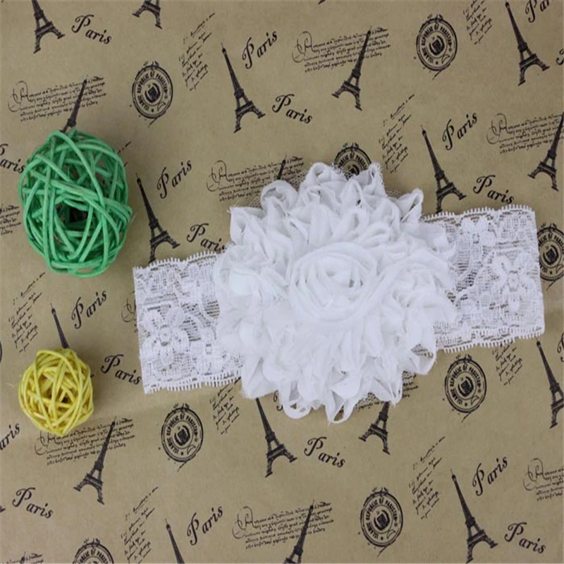 New Arrival Baby Toddler Girl Lace Flower Hair Band Headband Cute Soft Elastic Headdress Baby Girls Headbands Summer V16@ (1)