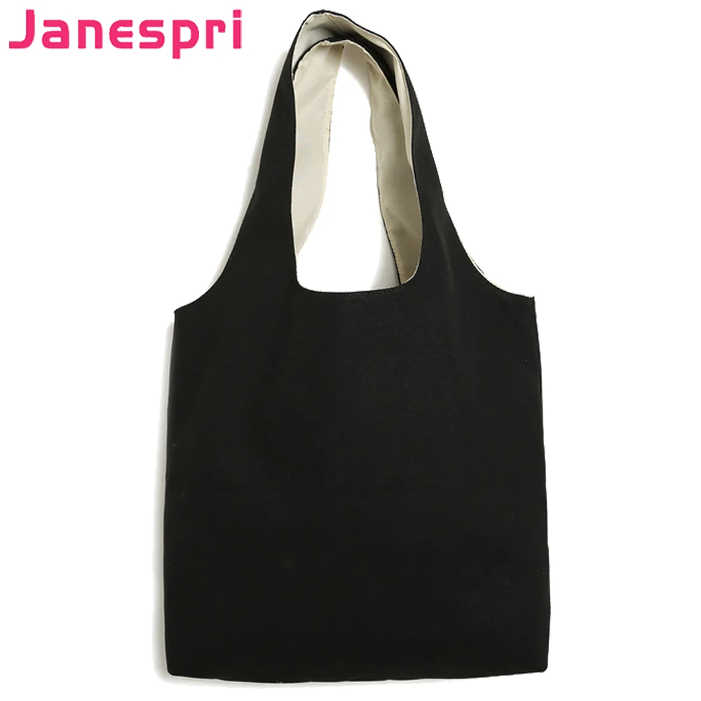 

2018 New Canvas Tote Foldable Grocery Shopping Bag Women Men Handbag Reusable Shopping Bag Large Capacity Handbag Messenger Bag