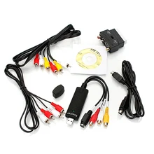 USB 2.0 автомобиля аудио-видео карты захвата граббер адаптер Чипсет для ТВ DVD оцифровку кабель scart адаптер