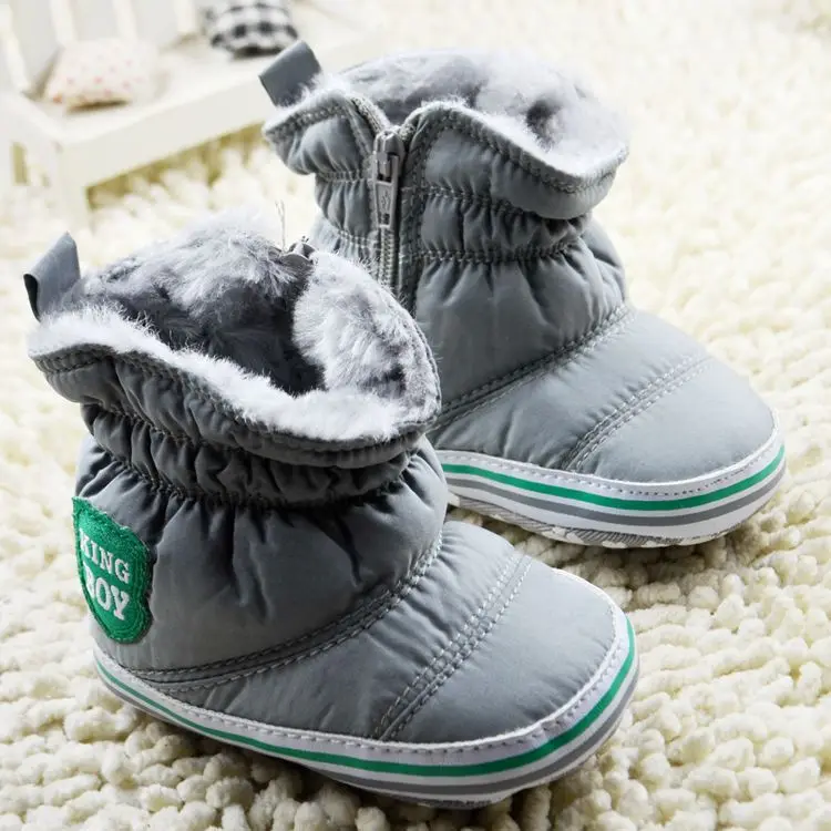 High Quality Brand Baby Girl Boy Snow Boots Branded Faux Fleece Kids