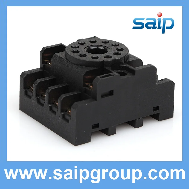 

10Pcs/lot Exiquisite Quality 11 Pin Relay Socket /Black High Power Relay Socket Base (10A 300V )