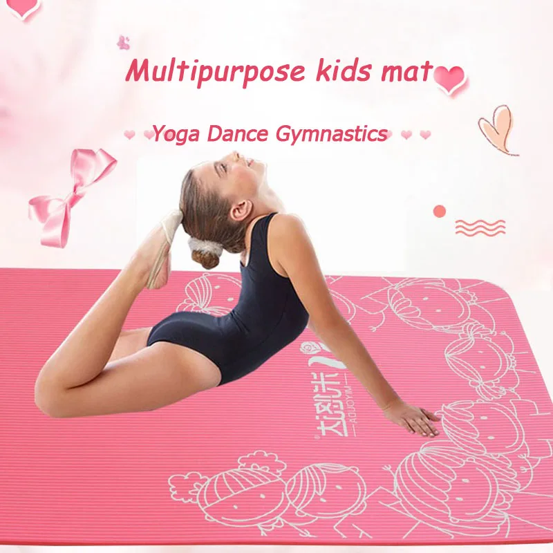 

10MM Cartoon Child Gymnastics Mats Non-slip Child Dance Mat Kids Dance Practice Yoga Sports Fitness Exercise Mattress With bag