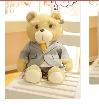 

plush lovely teddy bear toy business suit & necktie teddy bear doll about 60cm