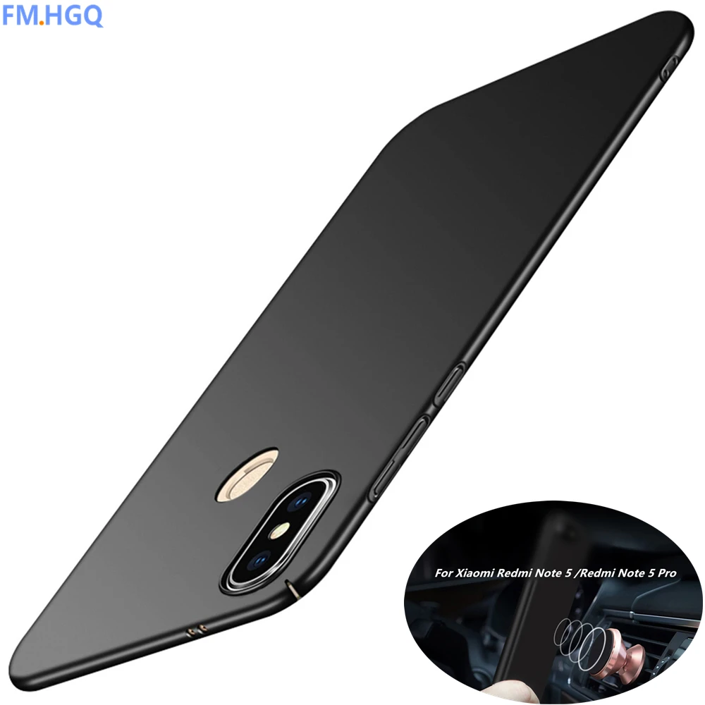 

Ultra Thin Magnetic Car holder Cases for Xiaomi Redmi Note 5 Thin Slim Cover For Xiaomi Redmi Note 5 Pro Coque PC Back Shell