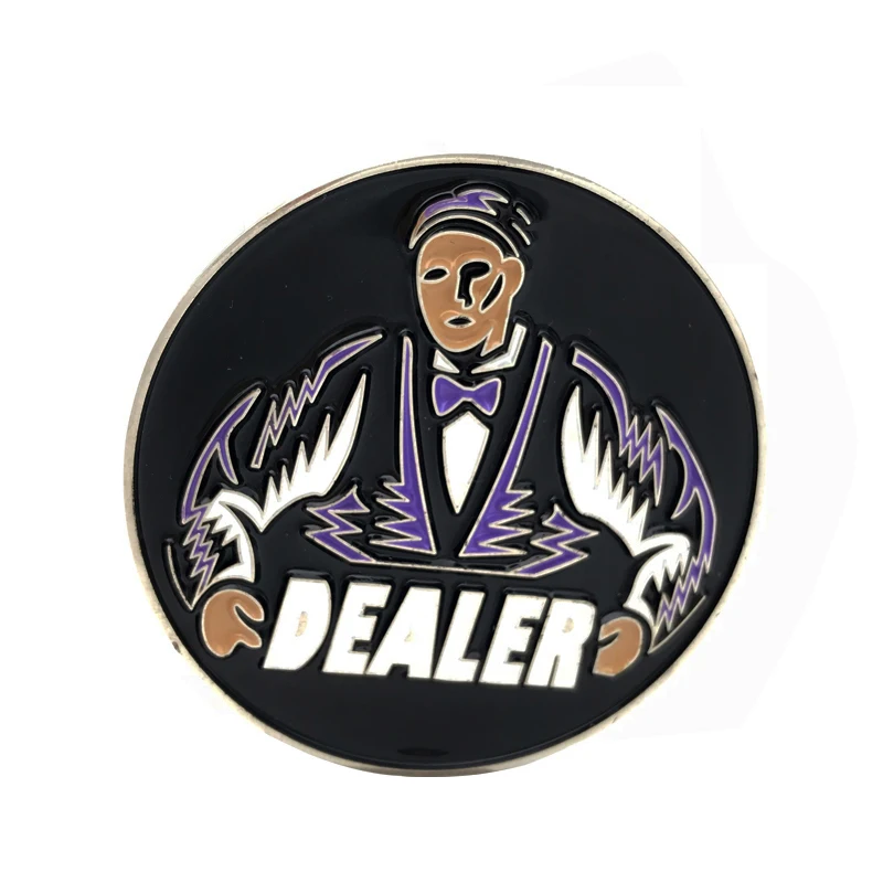 New Hot Texas Hold'em 1PC 55MM Weight Metal Dealer Button Poker Chips Souvenir Coins Metal Poker Man DEALER qenueson New Hot Texas Hold'em 1PC 55MM Weight Metal Dealer Button Poker Chips Souvenir Coins Metal Poker Man DEALER qenueson