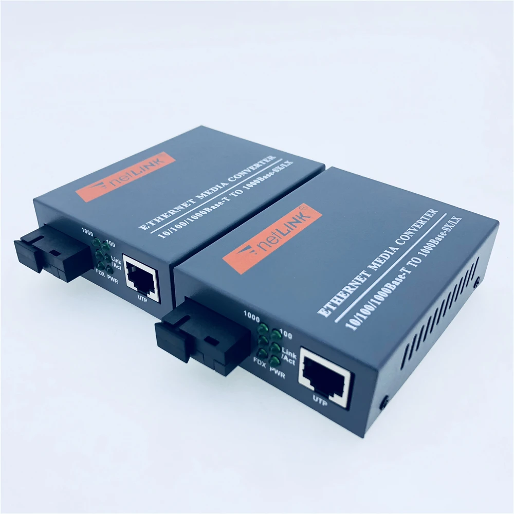 

FTTH 1 Pair Gigabit Fiber Optical Media Converter 10/100/1000Mbps Single Mode Single Fiber SC Port 20KM External Power Supply
