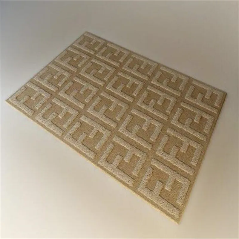 

High Quality Brand OF Gold Beige FF Carpet 100% Acrylic Bedroom Living Room Hand Carved Comfort Carpet