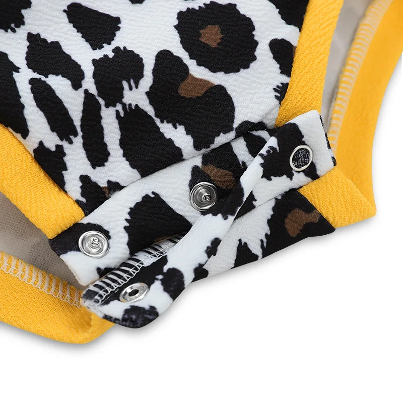 Jual Fashion Bayi Gadis Leopard Baju Ikatan Simpul Lengan Panjang Baru Lahir Onesie Bayi Gadis Pakaian Musim Semi 9 24 Bulan DROP Kapal