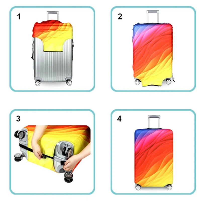 JULY'S SONG Elastic Fabric Luggage Protective Cover, Suitable18-32 Inch , Trolley Case Suitcase Dust Cover Travel Accessories