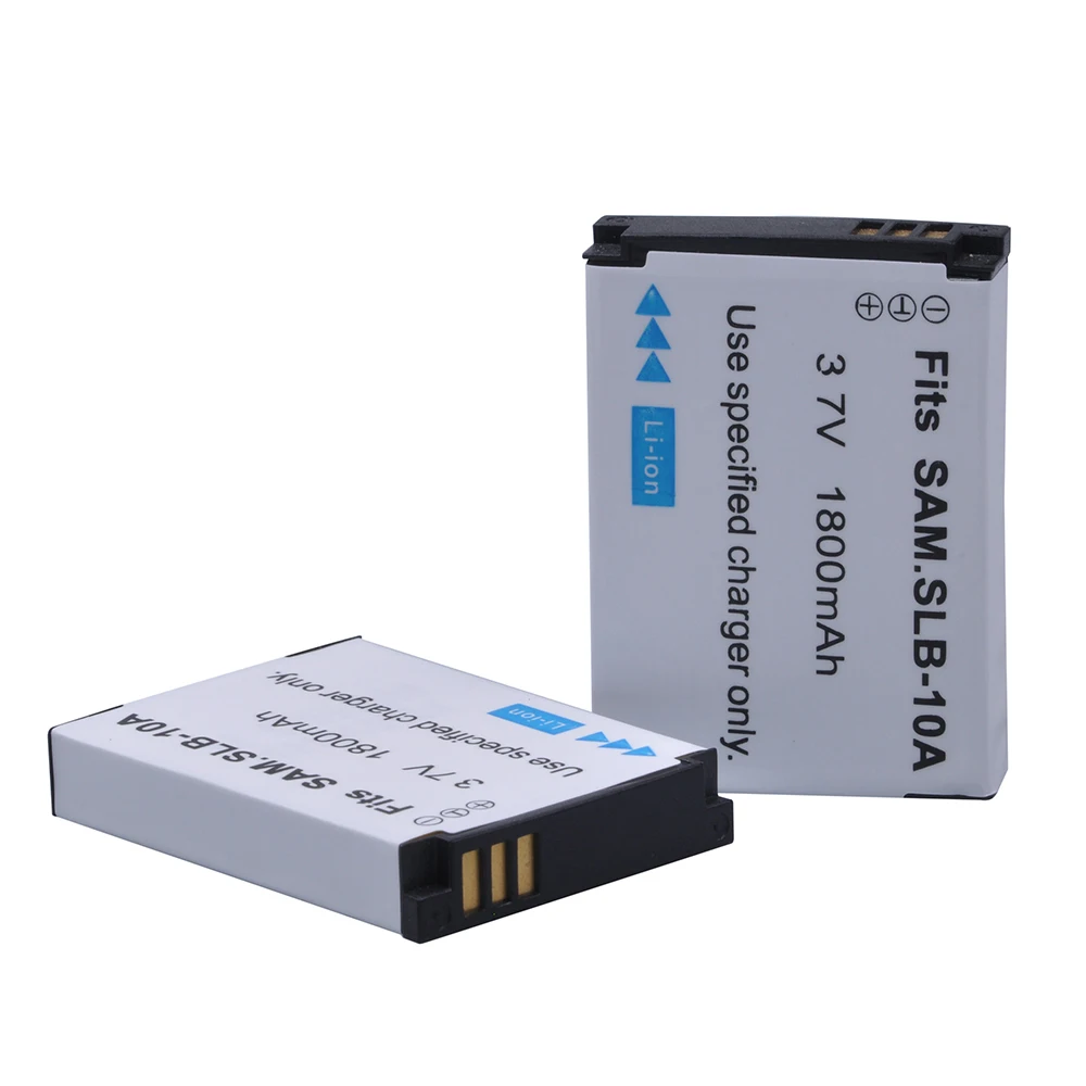 2Pcs 1800m SLB 10A SLB10A SLB 10A Camera Battery for Samsung PL50 PL60 ...