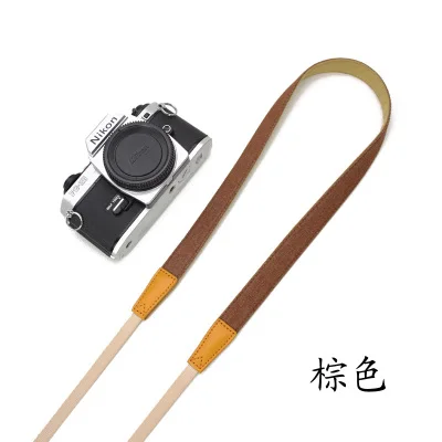 Handmad Ретро Художественный наплечный шейный ремень для беззеркальной цифровой камеры Leica Canon Fuji Nikon Olympus Pentax sony - Цвет: Brown