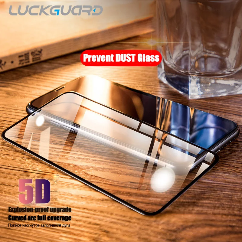 LuckGuard For iPhone X Tempered Glass 5D Full Cover Front 9H Screen Protector 6 6s 7 8 Plus iphone Film | Мобильные телефоны и