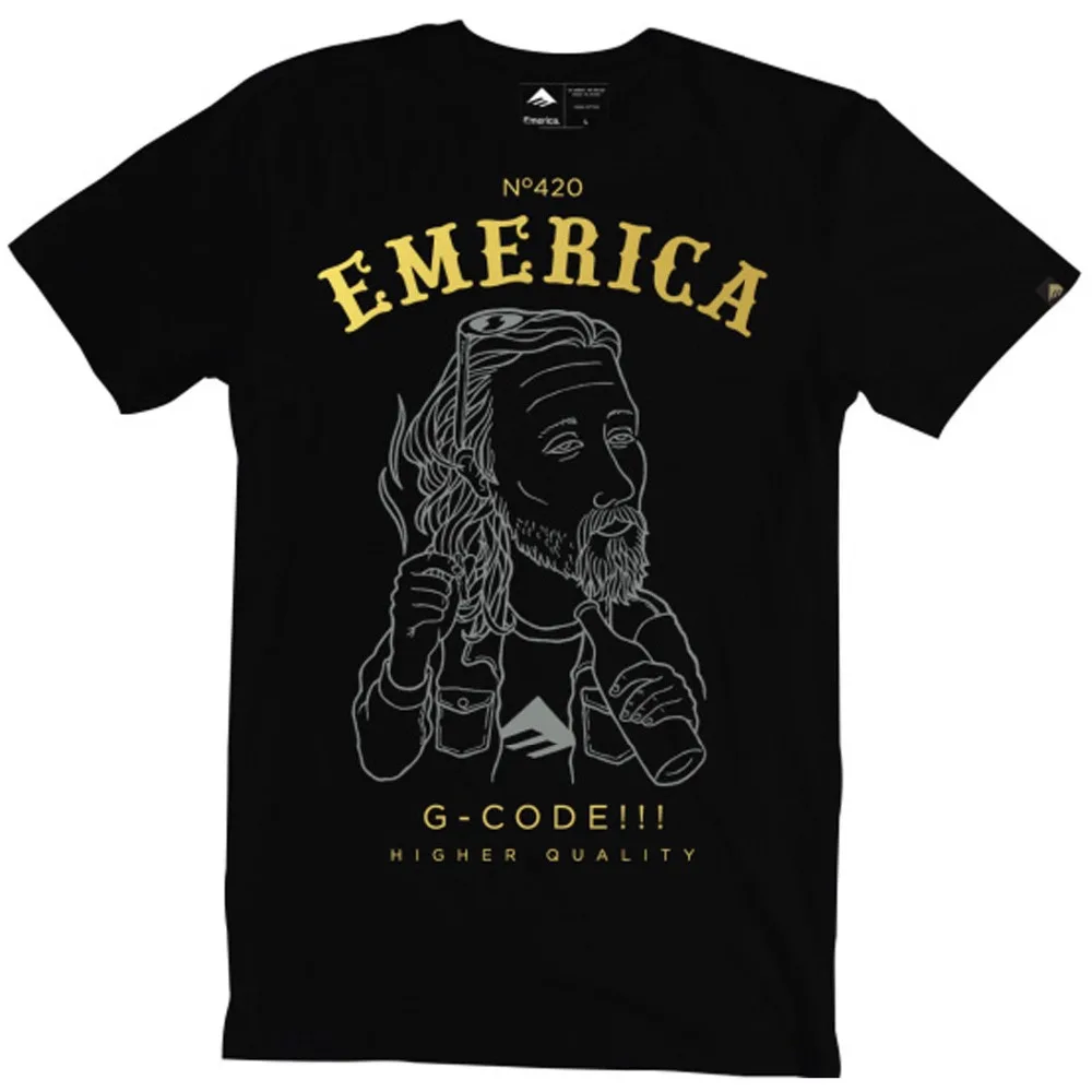 

Emerica Shoes Herman Hq 4 20 Skateboard T Shirt Black