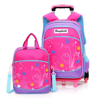 

Children School Bags set Kids Suitcase With 2/6 Wheels Trolley Luggage For Girls Boys Travel Trolley backpack Wheeled schoolbag