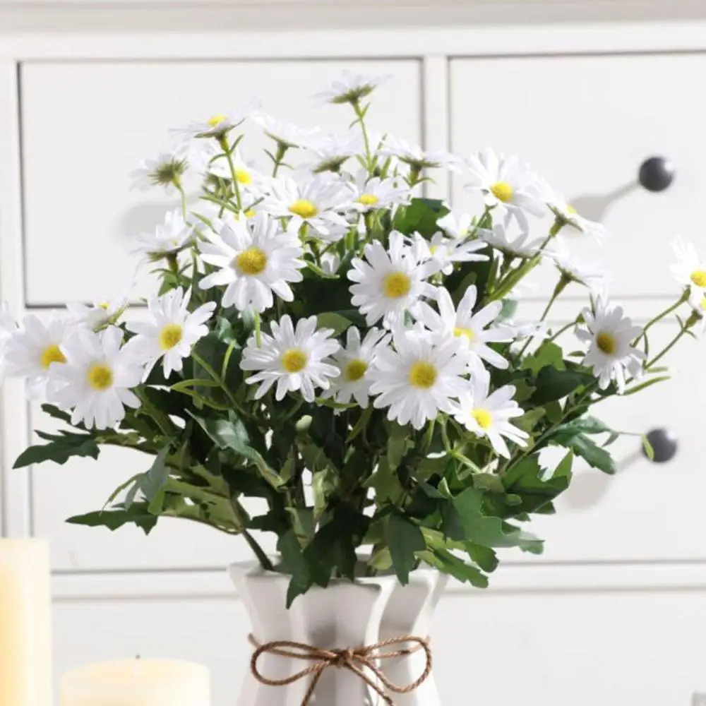 

Fake Flowers 9 Heads Spring Daisy Flowers Artificial Flower Gerbera Daisy Flowers Heads for DIY Wedding Party decoration Flores