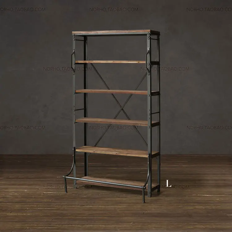 Loft American Country Retro Mining Wood Wrought Iron Shelf Loft American Country Retro Mining Wood Wrought Iron Shelf Bookcase Display Rack Racks In Luggage From Furniture On Aliexpress