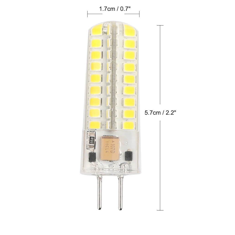 12V G6.35 72-светодиодный светильник 7W SMD2835 кремния теплый белый эквивалент 60W галогенная лампа для дома светильник ing