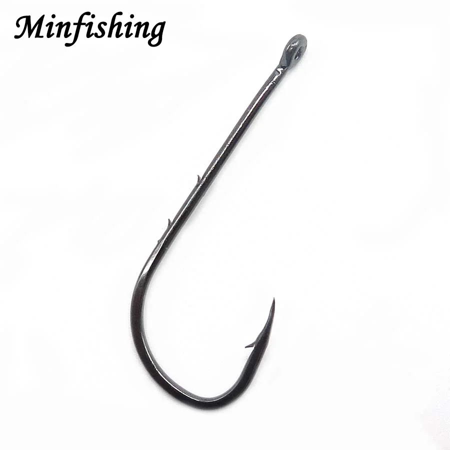 Minfishing 100 шт. длинный двойной рыболовный крючок из высокоуглеродистой